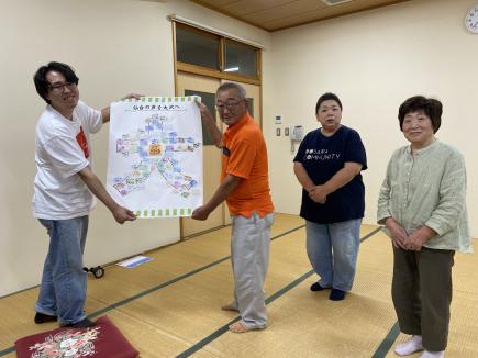 大沢地区へ届けたメッセージボード