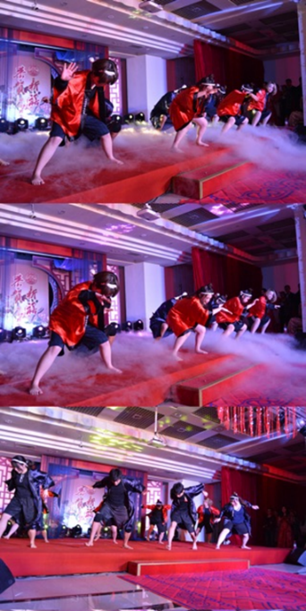 写真 : ソーラン節を踊る首藤さん