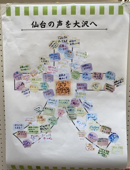 SDGｓマルシェでのメッセージボード