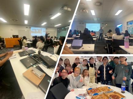 放課後EXAM CLUB、授業の様子、ピザパーティー