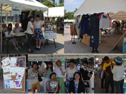 尚絅学院大学　作業着展示ブース