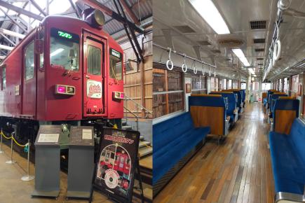 保存されている車両の外装と内装