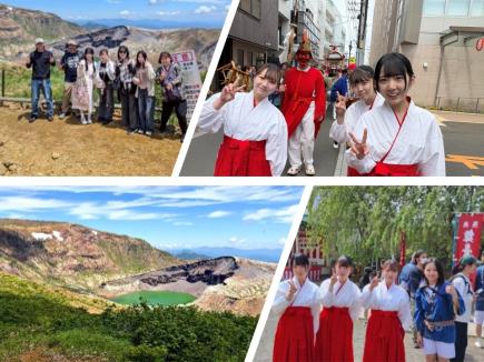 蔵王御釜と長町縁日の巫女さん体験